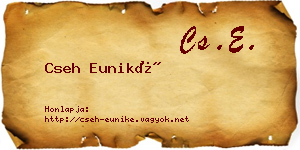 Cseh Euniké névjegykártya